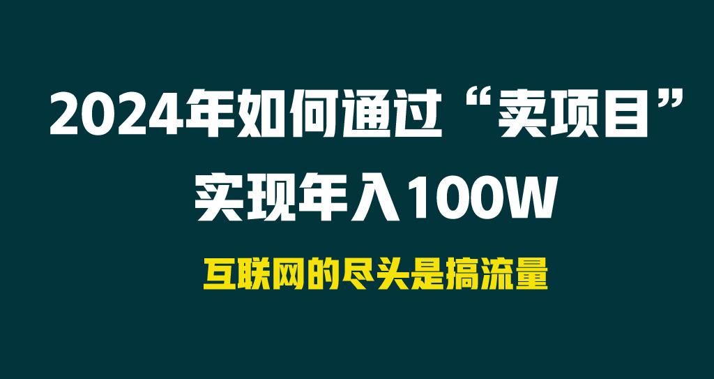 2024年如何通过“卖项目”实现年入100W-昀创网