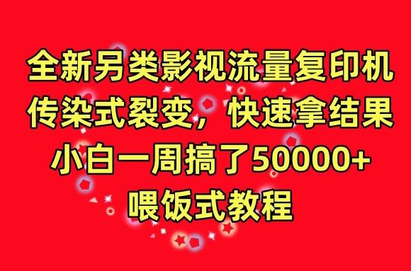 全新另类影视流量复印机，传染式裂变，快速拿结果，小白一周搞了50000+，喂饭式教程【揭秘】-昀创网