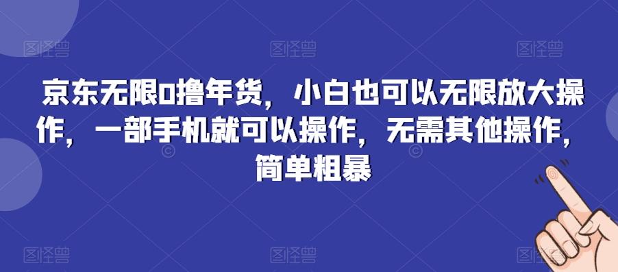 京东无限0撸年货，小白也可以无限放大操作，一部手机就可以操作，无需其他操作，简单粗暴-昀创网