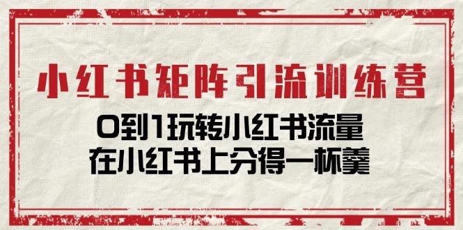 小红书矩阵引流训练营：0到1玩转小红书流量，在小红书上分得一杯羹-14节课-昀创网