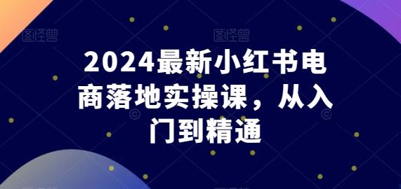 2024最新小红书电商落地实操课，从入门到精通-昀创网