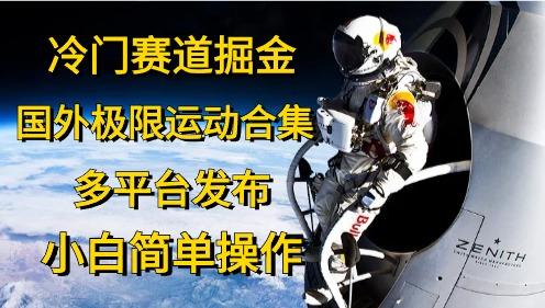 冷门赛道掘金，国外极限运动视频合集，多平台发布，小白简单操作-昀创网