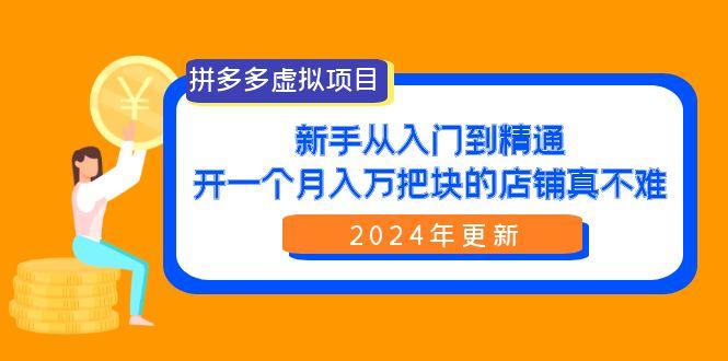 (9744期)拼多多虚拟项目：入门到精通，开一个月入万把块的店铺 真不难(24年更新)-昀创网