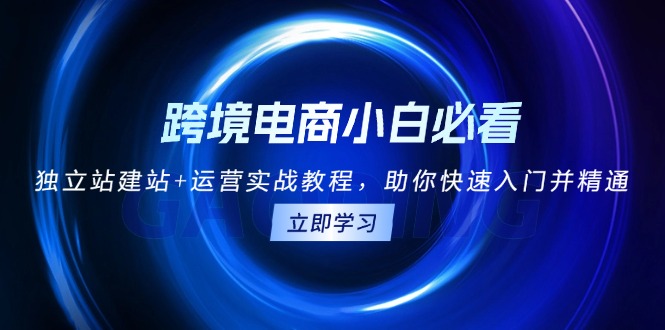 跨境电商小白必看！独立站建站+运营实战教程，助你快速入门并精通-昀创网