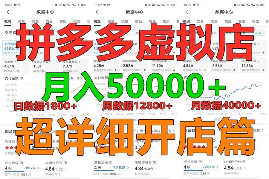 拼多多虚拟电商训练营月入40000+你也行，暴利稳定长久，副业首选-昀创网