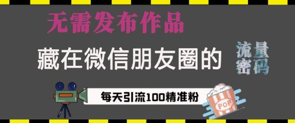 藏在微信朋友圈的流量密码，无需发布作品，单日引流100+精准创业粉【揭秘】-昀创网