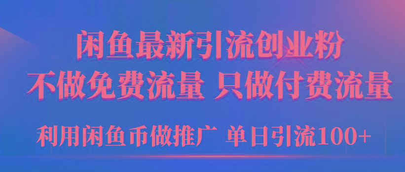 (9584期)2024年闲鱼币推广引流创业粉，不做免费流量，只做付费流量，单日引流100+-昀创网