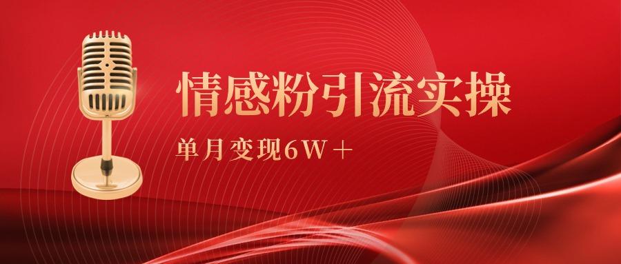 (9473期)单月变现6w+，情感粉引流变现实操课-昀创网