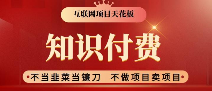 2024互联网项目天花板，新手小白也可以通过知识付费月入10W，实现财富自由【揭秘】-昀创网