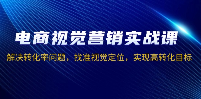 电商视觉营销实战课，解决转化率问题，找准视觉定位，实现高转化目标-昀创网