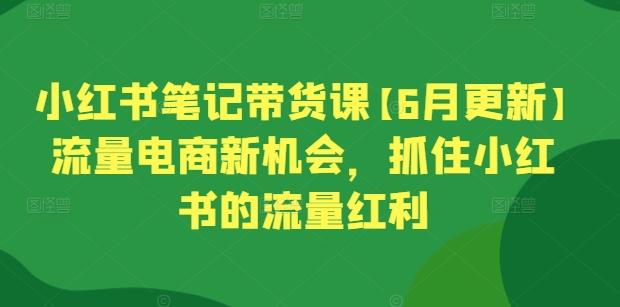 小红书笔记带货课【6月更新】流量电商新机会，抓住小红书的流量红利-昀创网