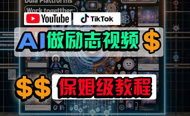 利用AI制作励志视频，在YouTube和TikTok赚钱，小白可做(附工具-昀创网