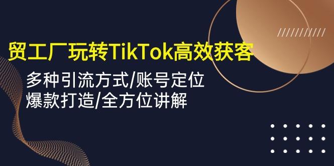 外贸工厂玩转TikTok高效获客，多种引流方式/账号定位/爆款打造/全方位讲解-昀创网