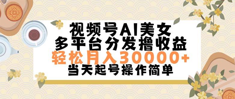 视频号AI美女，轻松月入30000+,操作简单轻松上手-昀创网