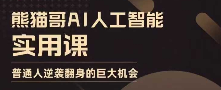 AI人工智能实用课，实在实用实战，普通人逆袭翻身的巨大机会-昀创网