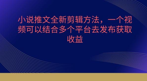 小说推文全新剪辑方法，一个视频可以结合多个平台去发布获取【揭秘】-昀创网